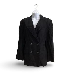 Embassy Row Black Wool Blazer